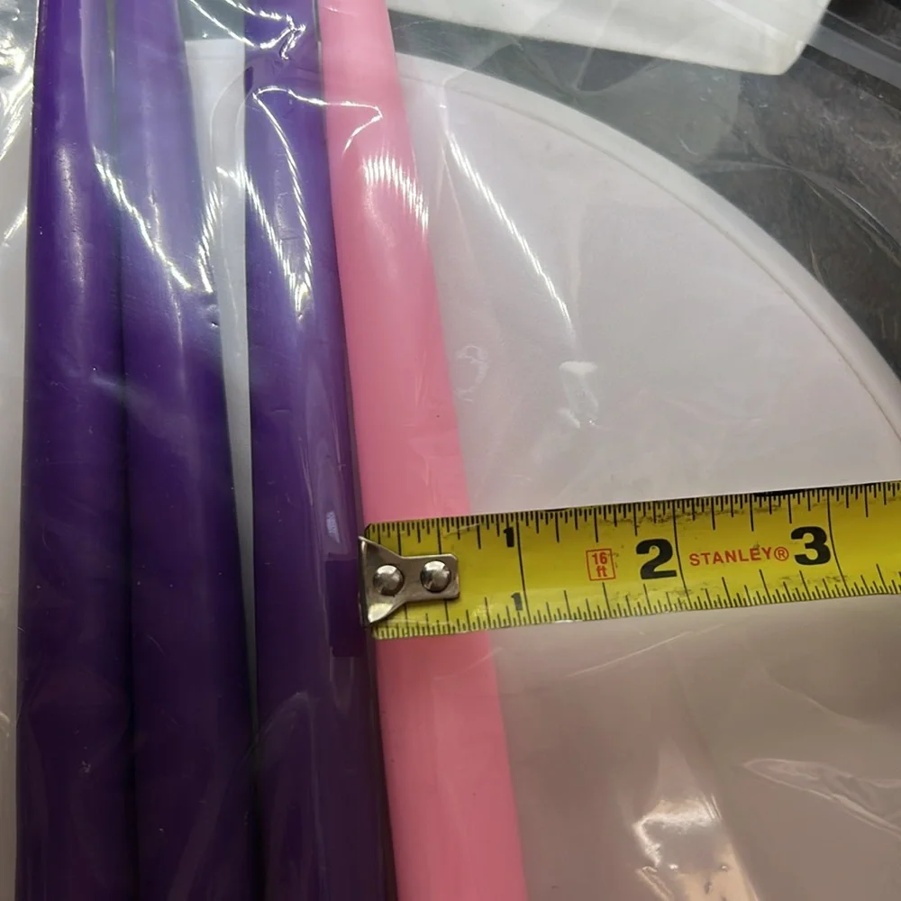 Purple and Pink Taper Candles bundle